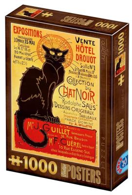 Opakowanie Puzzle 1000 Stare plakaty, Czarny kot