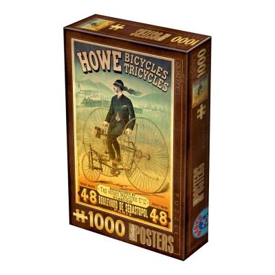 Opakowanie Puzzle 1000 Stare plakaty, Fabryka rowerów Howe