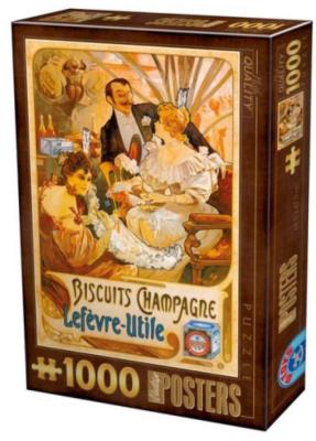 Opakowanie Puzzle 1000 Stare plakaty, Herbatniki