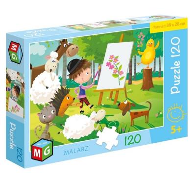 Puzzle 120 Malarz. Wydawca: MULTIGRA. SmakLiter.pl Opakowanie Puzzle 120 Malarz