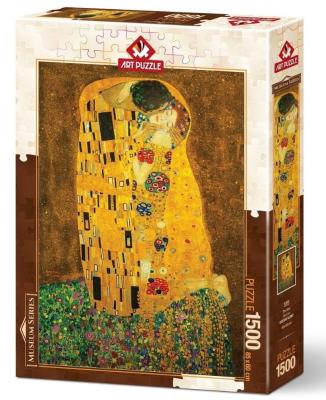 Opakowanie Puzzle 1500 Gustav Klimt, Pocałunek