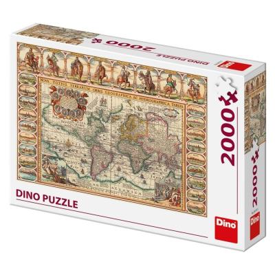 Puzzle 2000 Antycza Mapa Świata. Wydawca: Dino Toys. SmakLiter.pl Opakowanie Puzzle 2000 Antycza Mapa Świata