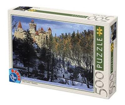 Opakowanie Puzzle 500 Rumunia, Zamek Bran zimą