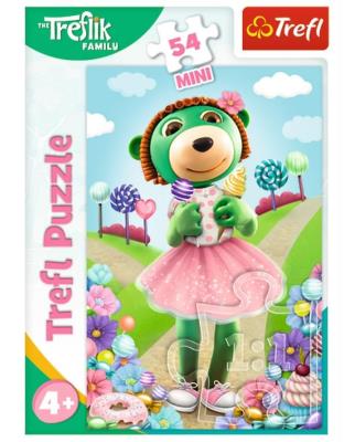 Puzzle 54 mini Wesoły świat Treflików 1 TREFL. Wydawca: Trefl. SmakLiter.pl Opakowanie Puzzle 54 mini Wesoły świat Treflików 1 TREFL