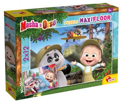 Opakowanie Puzzle MaxiFloor 2x12 Masza i Niedźwiedź