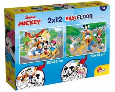 Opakowanie Puzzle MaxiFloor Mickey 2x12