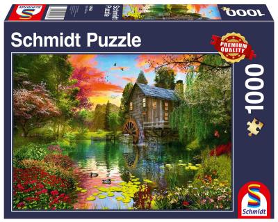 Puzzle PQ 1000 Młyn wodny G3. Wydawca: Schmidt. SmakLiter.pl Opakowanie Puzzle PQ 1000 Młyn wodny G3