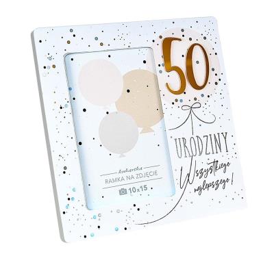 Ramka Moments RM-055 Urodziny 50. Wydawca: Kukartka. SmakLiter.pl Opakowanie Ramka Moments RM-055 Urodziny 50