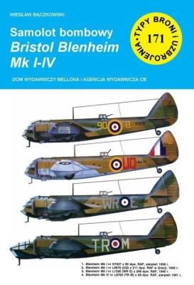 Samolot bombowy Bristol Blenheim Mk I-IV. Autor: Bączkowski Wiesław. SmakLiter.pl Okładka książki Samolot bombowy Bristol Blenheim Mk I-IV