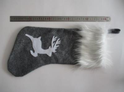 Opakowanie Skarpeta filcowa z futrem. Szara