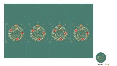 Opakowanie Składane pudełka 11x11cm - kpl.4szt. Zielone