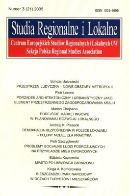 Opakowanie Studia regionalne i lokalne 3/2005