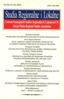 Opakowanie Studia regionalne i lokalne 4/2004
