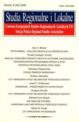 Opakowanie Studia regionalne i lokalne 4/2006