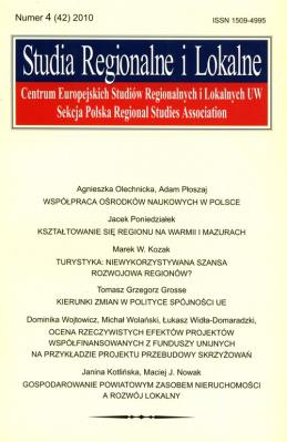 Opakowanie Studia Regionalne i lokalne 4/2010