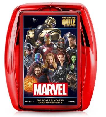 Top Trumps Quiz Marvel. Wydawca: Winning Moves. SmakLiter.pl Opakowanie Top Trumps Quiz Marvel