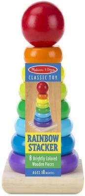 Opakowanie Układanka drewniana tęczowa wieża