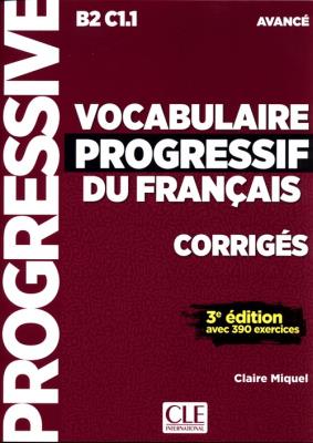 Okładka książki Vocabulaire Progressif du Francais Avance klucz Poziom B2-C1.1