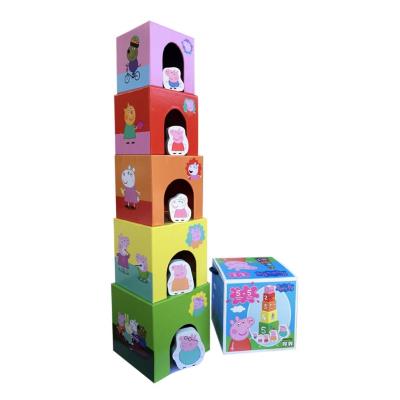 Opakowanie Wieża Kartonowa Piramida 5 klocków