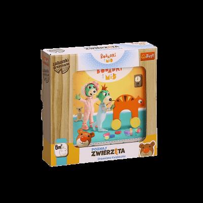 Opakowanie Zabawka drewniana Książeczka Bobaski i Miś Poznaj zwierzęta 61498