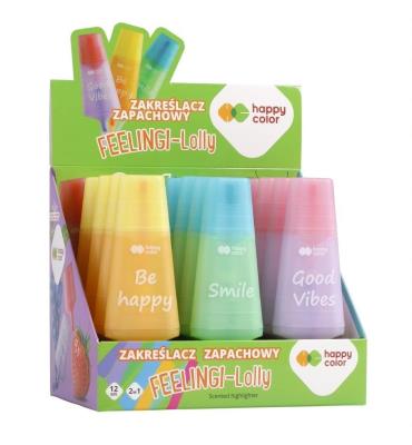 Opakowanie Zakreślacz zapach 2w1 Feelingi - Lolly (12szt) mix