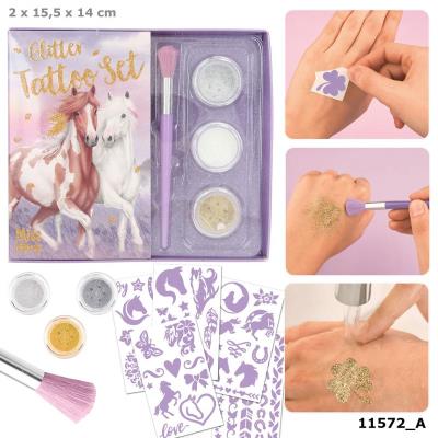 Zestaw brokatowych tatuaży Miss Melody  11572A. Wydawca: DEPESCHE. SmakLiter.pl Opakowanie Zestaw brokatowych tatuaży Miss Melody  11572A