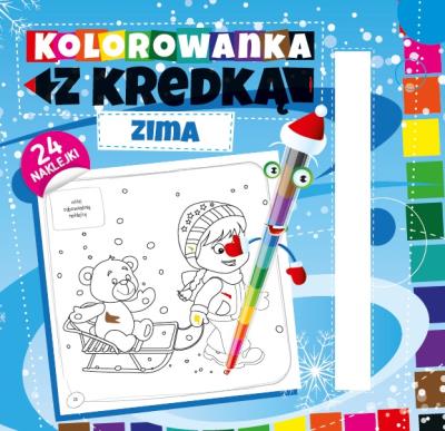 Zima. Kolorowanka z kredką wyd. 2. Autor: Wojciechowska Aneta. SmakLiter.pl Okładka książki Zima. Kolorowanka z kredką wyd. 2