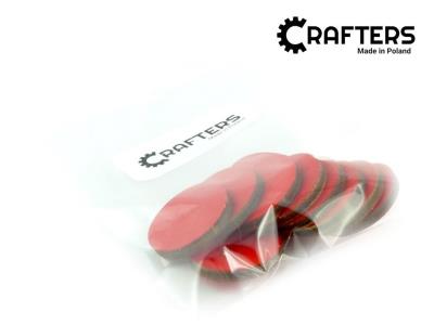 Znaczniki drewniane okrągłe czerwone 22x3mm 10szt. Wydawca: Crafters. SmakLiter.pl Opakowanie Znaczniki drewniane okrągłe czerwone 22x3mm 10szt