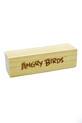 Opakowanie Angry Birds - Drewniany klocek z logo AB