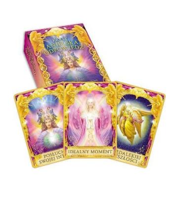 Anielska odpowiedź 44 karty + książka. Autor: Doreen Virtue, Radleigh C. Valentine. SmakLiter.pl Okładka książki Anielska odpowiedź 44 karty + książka