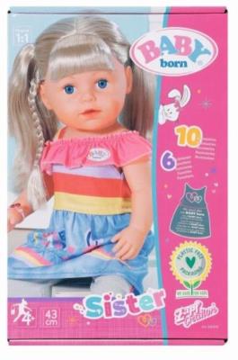 Baby born - Sister 43cm. Wydawca: Zapf. SmakLiter.pl Opakowanie Baby born - Sister 43cm