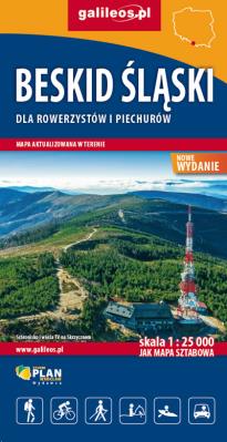 Beskid Śląski 2022 - mapa papierowa 1: 25 000. Autor: Opracowanie zbiorowe. SmakLiter.pl Okładka książki Beskid Śląski 2022 - mapa papierowa 1: 25 000