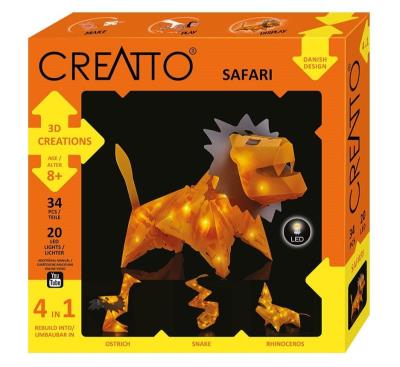 Creatto Świecący Lew i Przyjaciele PIATNIK. Wydawca: Piatnik. SmakLiter.pl Opakowanie Creatto Świecący Lew i Przyjaciele PIATNIK