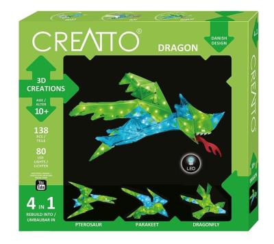 Creatto Świecący Smok i Przyjaciele PIATNIK. Wydawca: Piatnik. SmakLiter.pl Opakowanie Creatto Świecący Smok i Przyjaciele PIATNIK