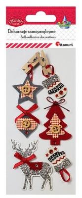Opakowanie Dekoracje samoprzylepne 3D święta mix 6szt