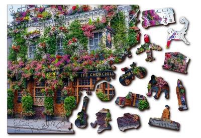Opakowanie Drewniane puzzle LONDON PUB L