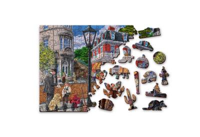 Opakowanie Drewniane puzzle z figurkami. Main street M