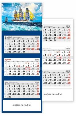 Opakowanie Kalendarz 2016 Żaglowce