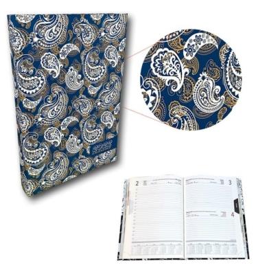 Opakowanie Kalendarz 2022 A5 dzienny soft touch Paisley białe