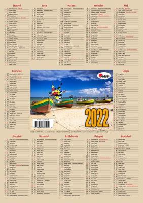 Kalendarz 2022 listkowy roczny AWM. Wydawca: AWM kalendarze. SmakLiter.pl Opakowanie Kalendarz 2022 listkowy roczny AWM