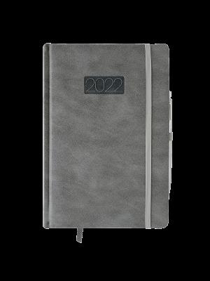 Opakowanie Kalendarz 2022 Lux z gumką V4 A5 dzienny szary KKA5DL