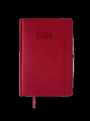 Opakowanie Kalendarz 2022 Lux z gumką V6 A5 dzienny czerwony KKA5DL