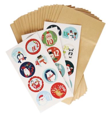 Opakowanie Kalendarz adwentowy Zestaw torebek + numerki 24szt