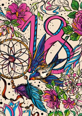 Opakowanie Karnet A5 Neon 18 Dziewczyna