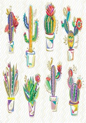 Opakowanie Karnet B6 + koperta Kaktusy