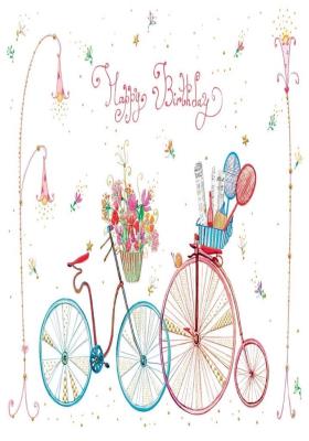 Opakowanie Karnet B6 + koperta Urodziny Rowery