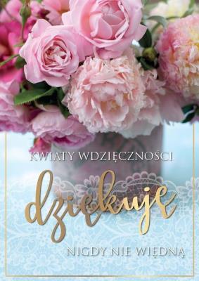 Opakowanie Karnet PR-373 Dziękuję (kwiaty)