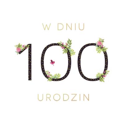 Opakowanie Karnet Swarovski kwadrat CL18100_PO Urodziny 100