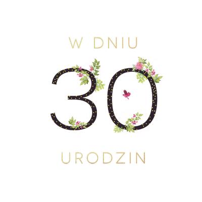 Opakowanie Karnet Swarovski kwadrat CL1830_PO Urodziny 30