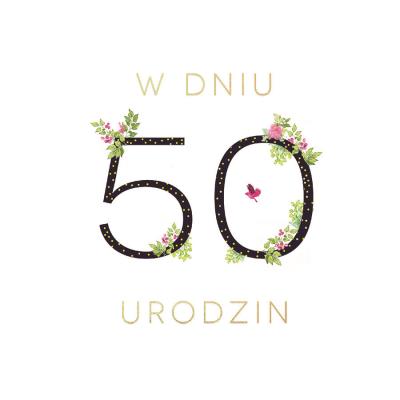 Opakowanie Karnet Swarovski kwadrat CL1850_PO Urodziny 50